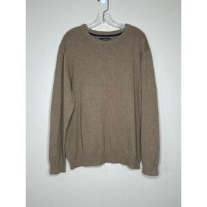 Covington Men's Classic Taupe Crewneck‎ Sweater Soft Cotton Knit Pullover XL/LEG